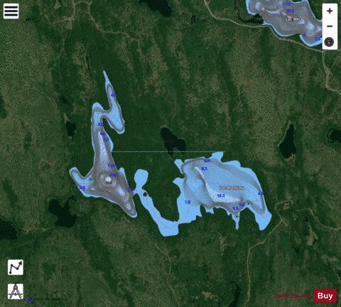 Manitou, Lac depth contour Map - i-Boating App - Satellite