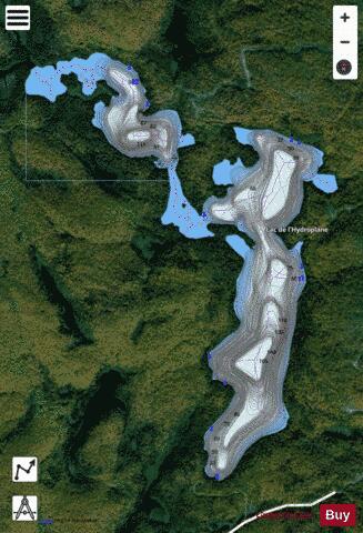 Hydroplane, Lac de l' depth contour Map - i-Boating App - Satellite