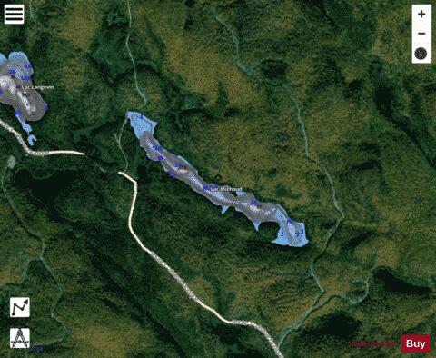 Michaud, Lac depth contour Map - i-Boating App - Satellite