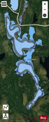 Mosquic, Lac depth contour Map - i-Boating App - Satellite