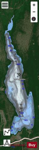 Legendre, Lac depth contour Map - i-Boating App - Satellite