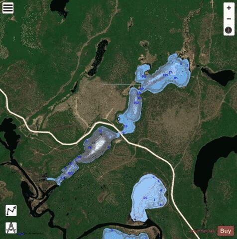 Dix Milles, Baie des depth contour Map - i-Boating App - Satellite
