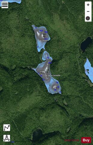 Corneille, Lac de la depth contour Map - i-Boating App - Satellite