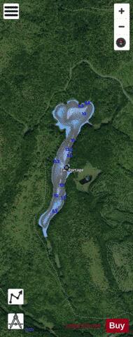 Portage, Lac depth contour Map - i-Boating App - Satellite