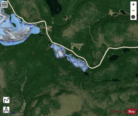 Chute Noire, Lac de la depth contour Map - i-Boating App - Satellite