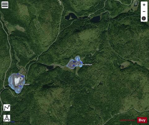 Rat Musque, Lac du depth contour Map - i-Boating App - Satellite