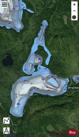 Regis, Lac depth contour Map - i-Boating App - Satellite