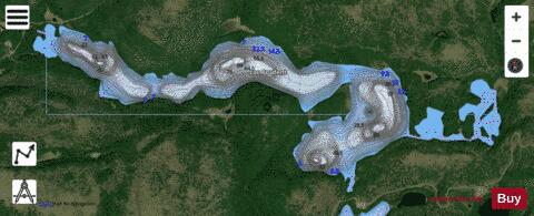 Prudent, Lac depth contour Map - i-Boating App - Satellite