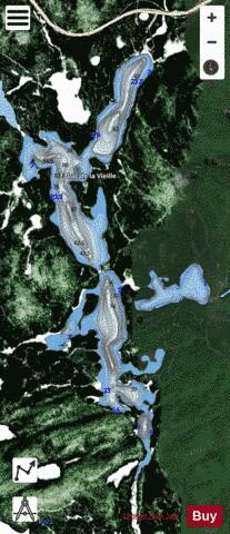 Vieille, Lac de la depth contour Map - i-Boating App - Satellite