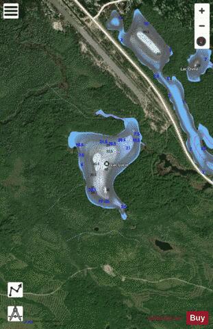 Lucie, Lac depth contour Map - i-Boating App - Satellite