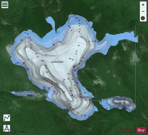 Rocher, Lac du depth contour Map - i-Boating App - Satellite
