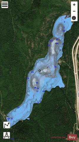 Epaule, Lac a l' depth contour Map - i-Boating App - Satellite