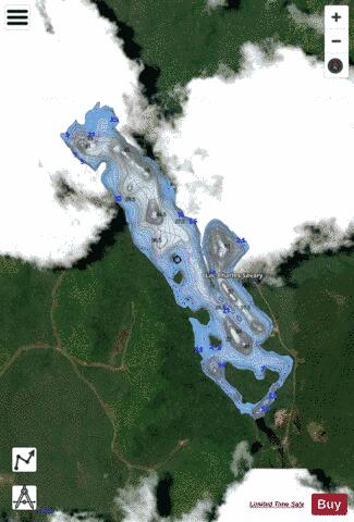 Charles-Savary, Lac depth contour Map - i-Boating App - Satellite
