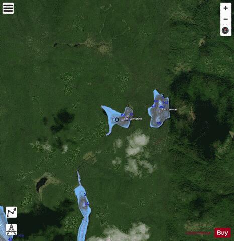 Lamothe, Lac depth contour Map - i-Boating App - Satellite