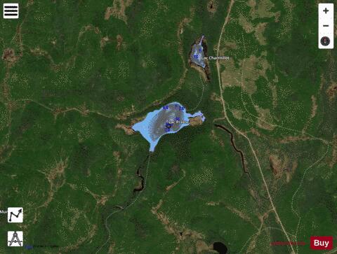 Pratte, Lac depth contour Map - i-Boating App - Satellite