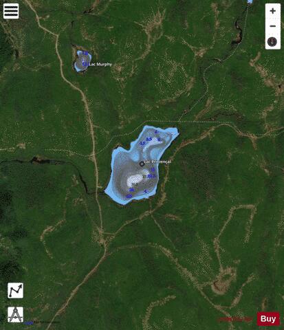 Provencal, Lac depth contour Map - i-Boating App - Satellite