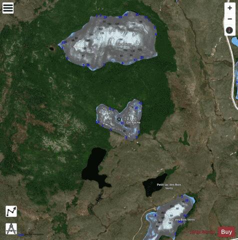 Roche, Lac depth contour Map - i-Boating App - Satellite