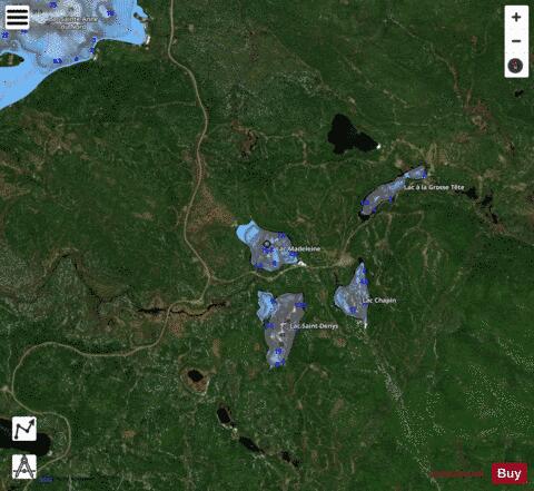 Madeleine, Lac depth contour Map - i-Boating App - Satellite