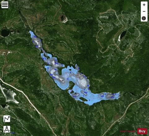 Enfers, Grand lac des depth contour Map - i-Boating App - Satellite