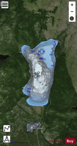 Carre, Lac depth contour Map - i-Boating App - Satellite