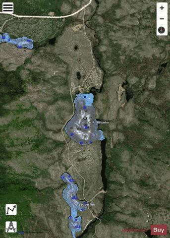 Arthabaska, Lac depth contour Map - i-Boating App - Satellite