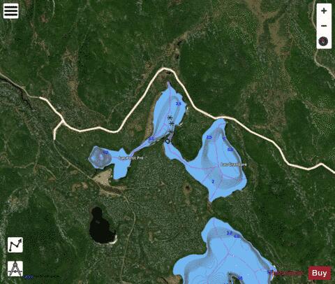 Petit Pre, Lac depth contour Map - i-Boating App - Satellite