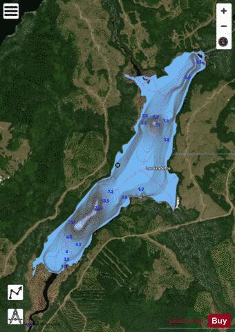 Fradette, Lac depth contour Map - i-Boating App - Satellite