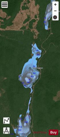 Chagnon, Lac depth contour Map - i-Boating App - Satellite