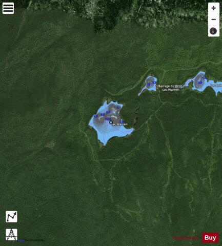 Warren, Lac depth contour Map - i-Boating App - Satellite