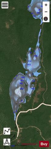 Bakys, Lac depth contour Map - i-Boating App - Satellite