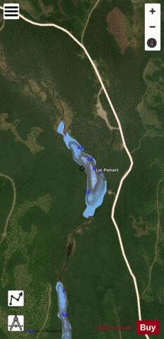 Pomart, Lac depth contour Map - i-Boating App - Satellite