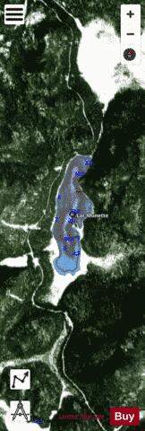 Monette, Lac depth contour Map - i-Boating App - Satellite