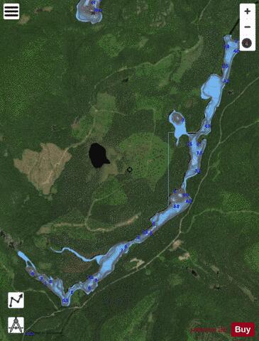 Wessonneau, Lac depth contour Map - i-Boating App - Satellite