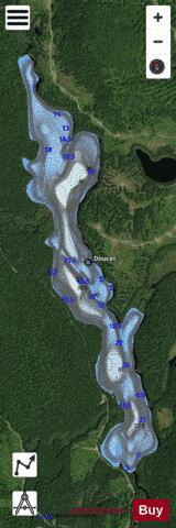 Doucet, Lac depth contour Map - i-Boating App - Satellite
