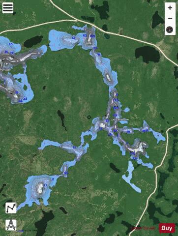 Larouche, Lac depth contour Map - i-Boating App - Satellite