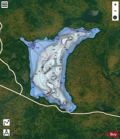 McGuire, Lac depth contour Map - i-Boating App - Satellite