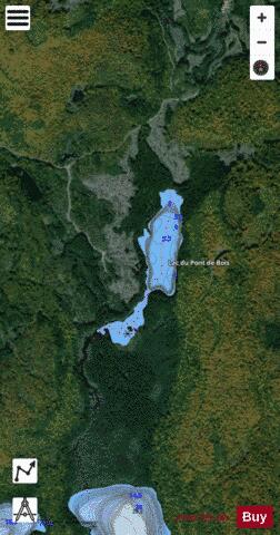 Pont de Bois, Lac du depth contour Map - i-Boating App - Satellite