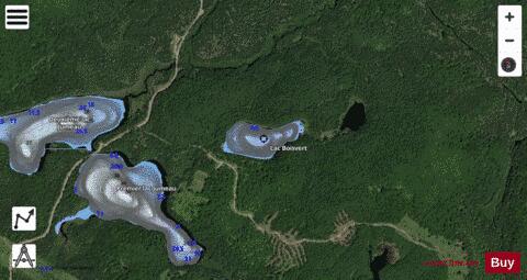 Boisvert, Lac depth contour Map - i-Boating App - Satellite