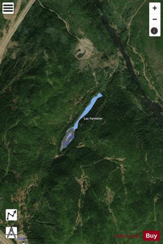 Forestier, Lac depth contour Map - i-Boating App - Satellite