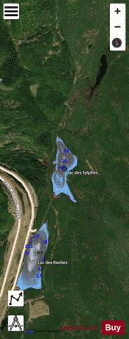 Sylphes, Lac des depth contour Map - i-Boating App - Satellite