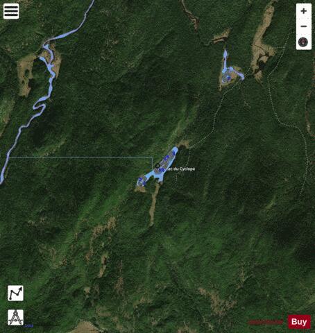 Cyclope, Lac du depth contour Map - i-Boating App - Satellite