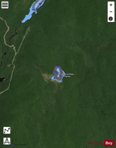 Plate-Forme, Lac de la depth contour Map - i-Boating App - Satellite