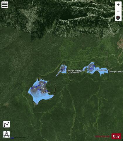 Warren, Petit lac depth contour Map - i-Boating App - Satellite