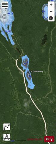 Chavaudray, Lac depth contour Map - i-Boating App - Satellite
