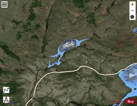 Poux, Lac a depth contour Map - i-Boating App - Satellite