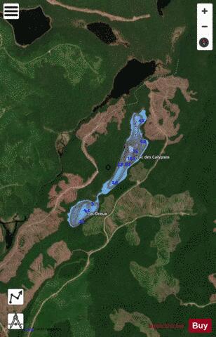 Calypsos, Lac des depth contour Map - i-Boating App - Satellite