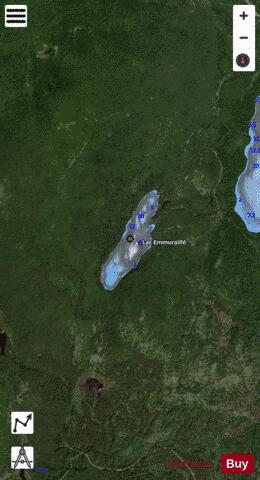 Emmuraille, Lac depth contour Map - i-Boating App - Satellite