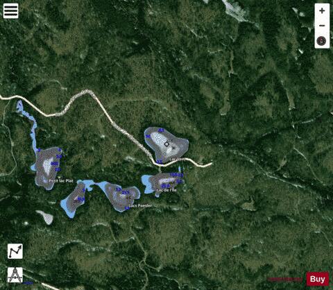Vert, Lac depth contour Map - i-Boating App - Satellite
