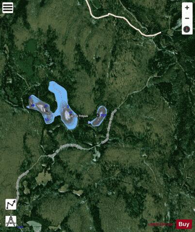 Sakimay, Lac depth contour Map - i-Boating App - Satellite