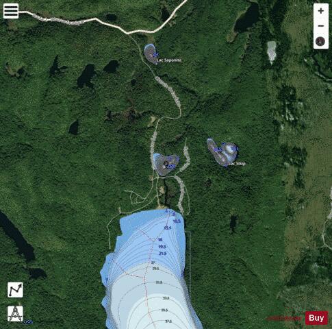 Taku, Lac depth contour Map - i-Boating App - Satellite